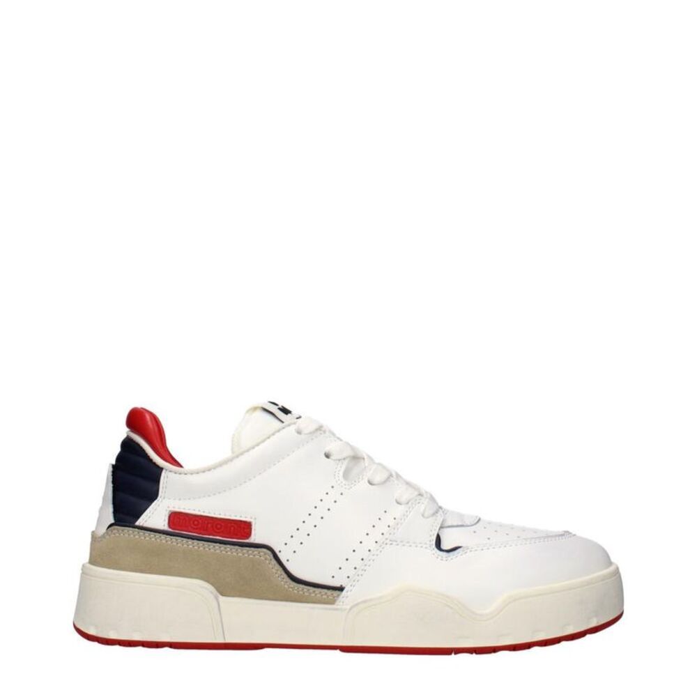 Isabel Marant Leather Low Top Sneakers Men White